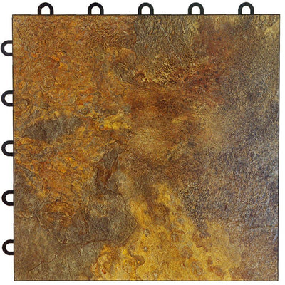 Greatmats Max Tile 12 in. x 12 in. x 5/8 in. Light Oak Vinyl Interlocking Raised Modular Floor Tile (Case of 26)