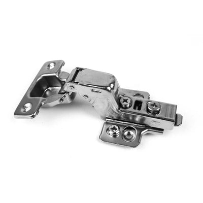 110-Degree 35 mm Inset Overlay Soft Close Frameless Cabinet Hinges with Installation Screws (1-Pair) - Super Arbor