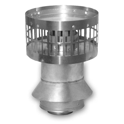 3 in. x 5 in. Stainless Steel Concentric Vertical Vent Termination For Indoor Tankless Gas Water Heaters - Super Arbor