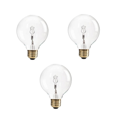 Philips 60-Watt Equivalent G25 Halogen Clear Decorative Globe Light Bulb (3-Pack) - Super Arbor