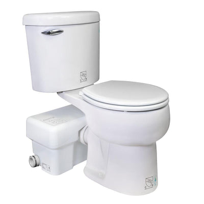 Ascent II 2-Piece 1.28 GPF Single Flush Round Macerating Toilet in White - Super Arbor