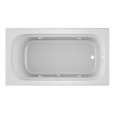 LUXURA 66 in. x 34 in. Acrylic Right-Hand Drain Rectangular Drop-in Whirlpool Bathtub in White - Super Arbor