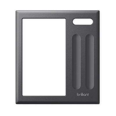 Smart Home Control 2-Switch Panel Snap-On Frame in Black - Super Arbor