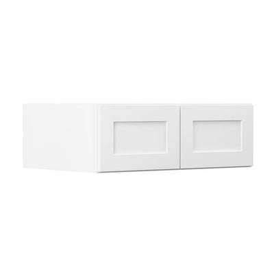 Shaker Ready To Assemble 36 in. W x 12 in. H x 24 in. D Plywood Wall Kitchen Cabinet in Denver White Painted Finish