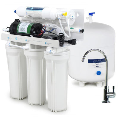 Booster Pump Under-Sink Reverse Osmosis Water Filtration System with 50 GPD RO Membrane - for Low Water Pressure - Super Arbor