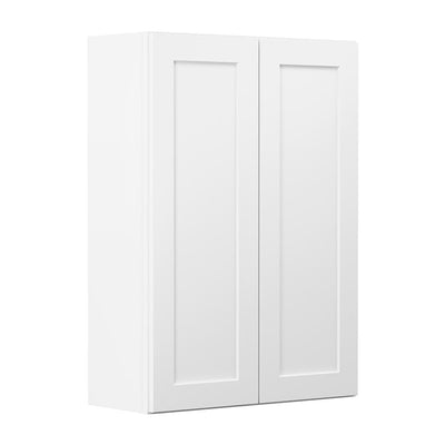 Shaker Ready To Assemble 24 in. W x 42 in. H x 12 in. D Plywood Wall Kitchen Cabinet in Denver White Painted Finish