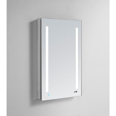 Signature Royale 24 in W x 30 in. H Recessed or Surface Mount Medicine Cabinet with Single Door,LED Lighting,Right Hinge - Super Arbor