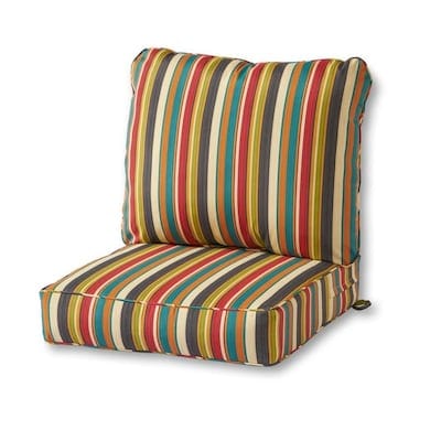 Greendale Home Fashions 2-Piece Sunset Deep Seat Patio Chair Cushion