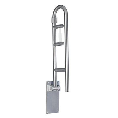 30 in. x 1-1/4 in. Flip-up Screw Grab Bar with Paper Holder in Peened Stainless Steel - Super Arbor