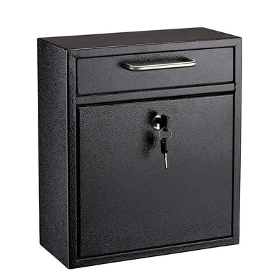 Medium Ultimate Black Wall Mounted Mail Box - Super Arbor