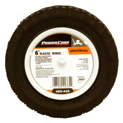 Powercare 6 in. x 1.5 in. Universal Plastic Wheel for Lawn Mowers - Super Arbor