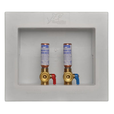 1/2 in. Push-to-Connect x 3/4 in. MHT Brass Washing Machine Outlet Box with Water Hammer Arrestors - Super Arbor