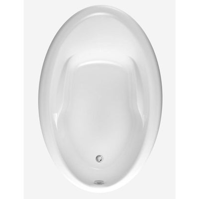 Starla 60 in. Acrylic Reversible Drain Oval Drop-In Soaking Bathtub in White - Super Arbor