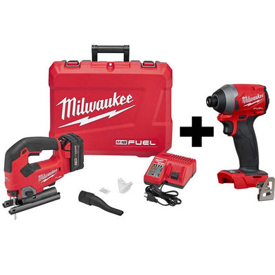 M18 FUEL 18-Volt Lithium-Ion Brushless Cordless Jig Saw Kit with  M18 FUEL Impact Driver - Super Arbor