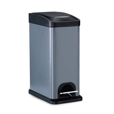 Style Selections 8-Liter Stainless Steel Steel Commercial Trash Can with Lid - Super Arbor