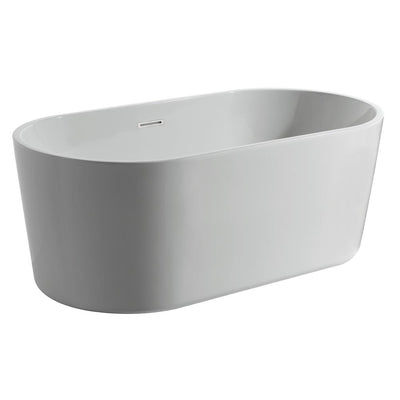 Montour 60 in. Acrylic Flatbottom Bathtub with Integrated Waste in White - Super Arbor