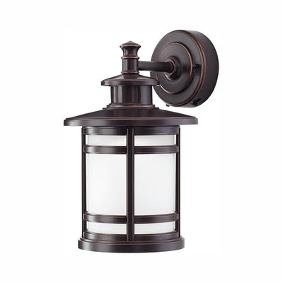 Oil-Rubbed Bronze Motion Sensor Outdoor Integrated LED Wall Lantern Sconce - Super Arbor