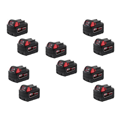 M18 18-Volt Lithium-Ion XC Extended Capacity Battery Pack 5.0Ah (10-Pack) - Super Arbor