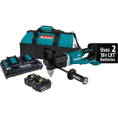 18-Volt X2 (36-Volt) 5.0 Ah LXT Lithium-Ion Brushless Cordless 1/2 in. Right Angle Drill Kit - Super Arbor