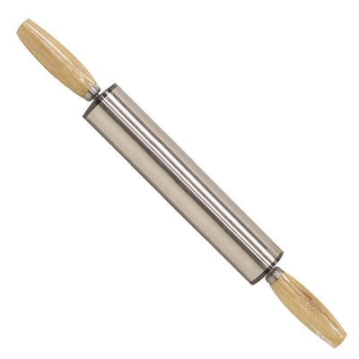 Stainless Steel and Wood Rolling Pin - Super Arbor