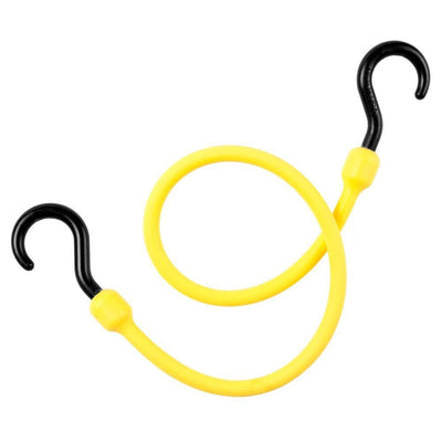 24 in. Polyurethane Bungee Cord with Molded Nylon Hooks in Yellow - Super Arbor