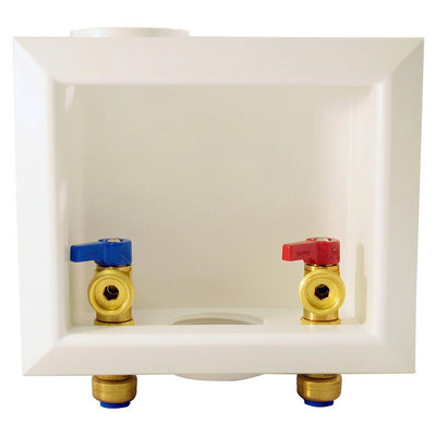 1/2 in. Brass Push-to-Connect x 3/4 in. Male Hose Thread Washing Machine Outlet Box - Super Arbor