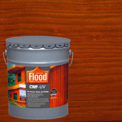 Flood 5 gal. Redwood Transparent CWF-UV Penetrating Exterior Wood Stain - Super Arbor