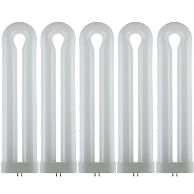 12 in. 40-Watt T10 U-Bent Ful Fluorescent Tube CFL Light Bulb Black Light (5-Pack) - Super Arbor