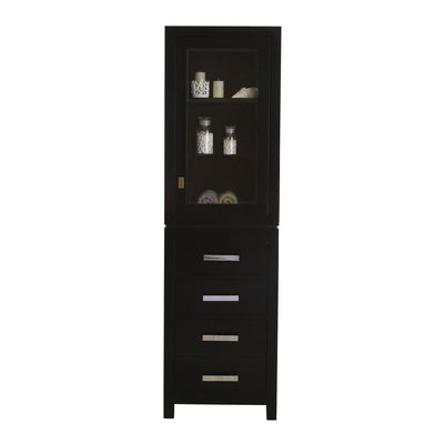 Madison 21 in. x 17 in. D x 72 in. H Free Standing Linen Cabinet in Espresso - Super Arbor
