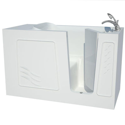 Builder's Choice 60 in. Right Drain Quick Fill Walk-In Soaking Bath Tub in White - Super Arbor