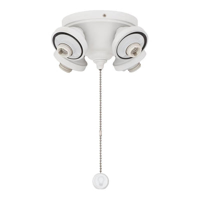 4-Light Matte White Ceiling Fan Fitter LED Light Kit - Super Arbor