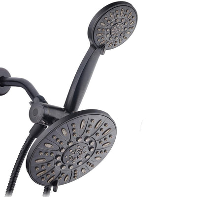 48-spray 7 in. Dual Shower Head and Handheld Shower Head in Oil Rubbed Bronze - Super Arbor