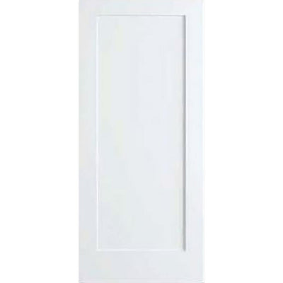 36 in. x 80 in. White 1-Panel Shaker Solid Core Wood Interior Door Slab - Super Arbor