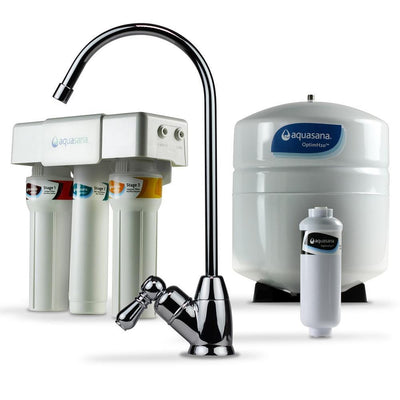 OptimH2O Reverse Osmosis Claryum Under-Counter Water Filtration System with Brushed Nickel Faucet - Super Arbor