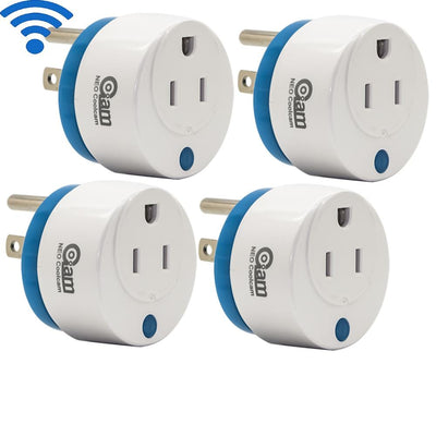 Mini Round Wi-Fi Smart Plug Works with Alexa and Google Home for Voice Control Save Energy (4-Pack) - Super Arbor