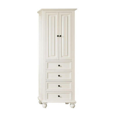 Thompson 24 in. W x 68 in. H x 16 in. D Bathroom Linen Storage Cabinet in French White - Super Arbor