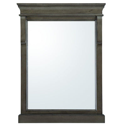 23.5 in. W x 32 in. H Framed Rectangular  Bathroom Vanity Mirror in Distressed Grey - Super Arbor