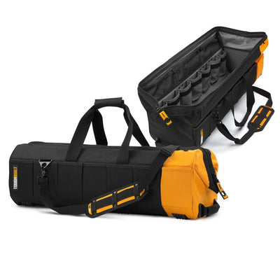Massive Mouth 30 in. Tool Bag with 65-Pockets in Black - Super Arbor