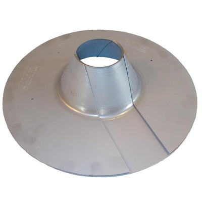 All Style Retro-Spin Galvanized Steel Roof Flashing for 2.5" (2 7/8" OD) maximum Electric Service Mast Conduit Pipe - Super Arbor