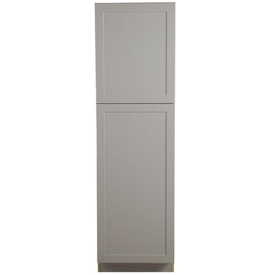 Edson Shaker Assembled 84x24x24.5 in. Pantry Cabinet with adjustable shelves in Gray - Super Arbor