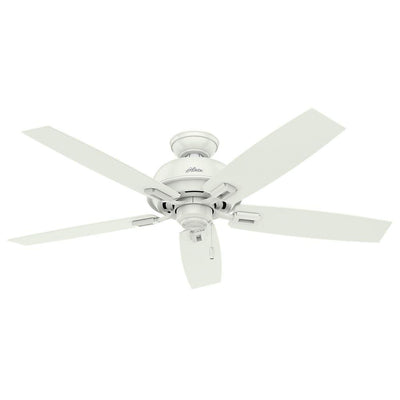 Hunter 52" Donegan Fresh White Ceiling Fan with Pull Chain