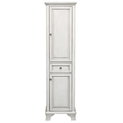 Corsicana 19 in. W x 15 in. D x 70 in. D Linen Cabinet in Antique White - Super Arbor