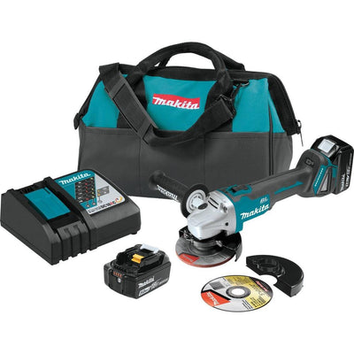 18-Volt  5.0Ah LXT Lithium-Ion Brushless Cordless 4-1/2 / 5 in. Cut-Off/Angle Grinder Kit - Super Arbor