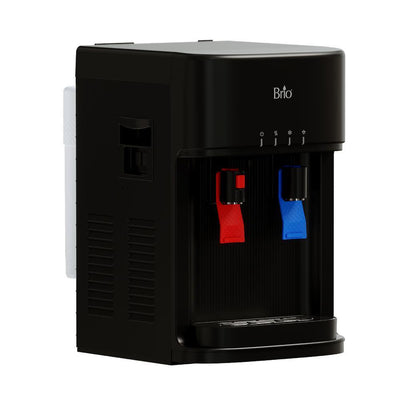 300 Series 3-Stage Countertop Self Cleaning UV Bottleless POU Water Cooler Water Dispenser in Black - Super Arbor
