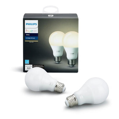 White A19 LED 60W Equivalent Dimmable Smart Wireless Light Bulb (2 Pack)