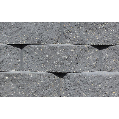 Rockwood Retaining Walls Cottage Stone 4 in. H x 12 in. W x 8.5 in. D Charcoal Concrete Garden Wall Block (96-Pieces/31.68 sq. ft./Pack) - Super Arbor