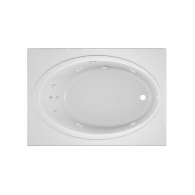 NOVA 60 in. x 42 in. Acrylic Right-Hand Drain Rectangular Drop-In Whirlpool Bathtub with Heater in White - Super Arbor