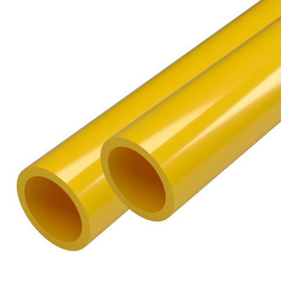 1-1/4 in. x 5 ft. Yellow Furniture Grade Schedule 40 PVC Pipe (2-Pack) - Super Arbor