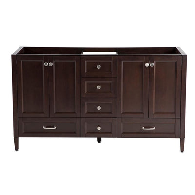 Claxby 60 in. W x 22 in. D x 34 in. H Bathroom Vanity Cabinet in Chocolate - Super Arbor