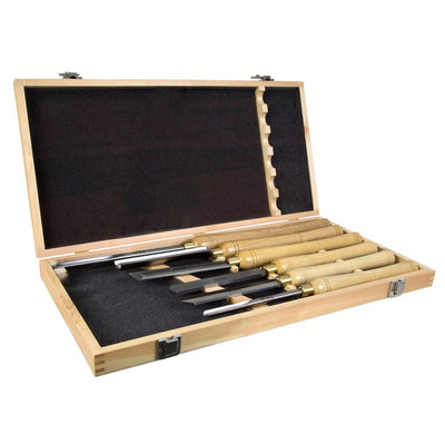 16 in. to 22 in. Artisan Chisel Set with High-Speed Steel Blades and Domestic Ash Handles (6-Piece) - Super Arbor